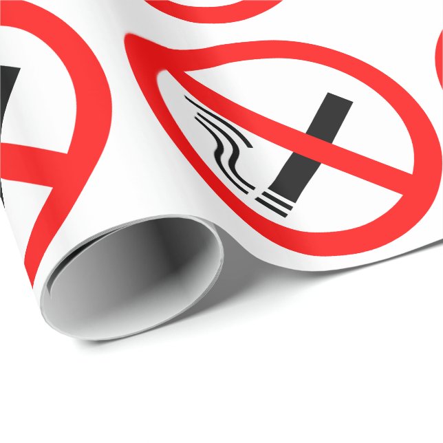NO Smoking Sign - UK Signage Wrapping Paper (Roll Corner)