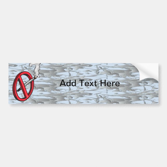 No Smoking Symbol Bumper Sticker (Front)