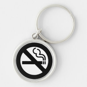 No Smoking Symbol Keychain