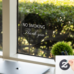 No Smoking Thank You Custom Window Cling