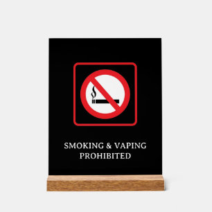 No Smoking Vaping Acrylic Sign