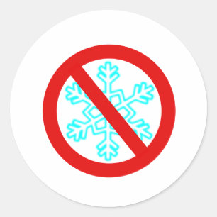 No Snowflake Classic Round Sticker