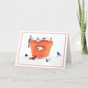 No snowflake ever falls In the wrong place-Birds Holiday Card