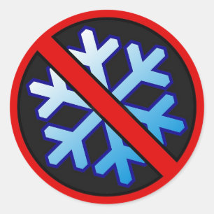 NO SNOWFLAKES 1 CLASSIC ROUND STICKER