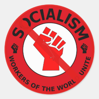 No Socialism! Classic Round Sticker