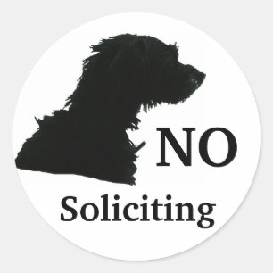 NO SOLICITING CLASSIC ROUND STICKER