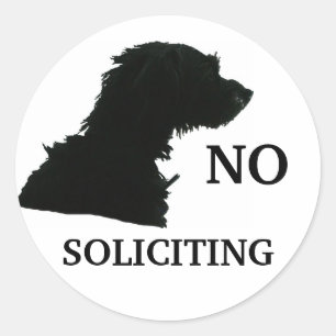 NO SOLICITING CLASSIC ROUND STICKER