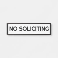 NO SOLICITING 
