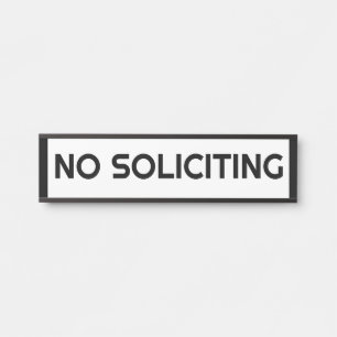 NO SOLICITING DOOR SIGN