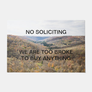 NO SOLICITING DOORMAT