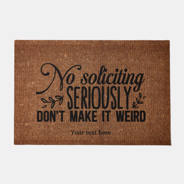 No soliciting doormat (Front)