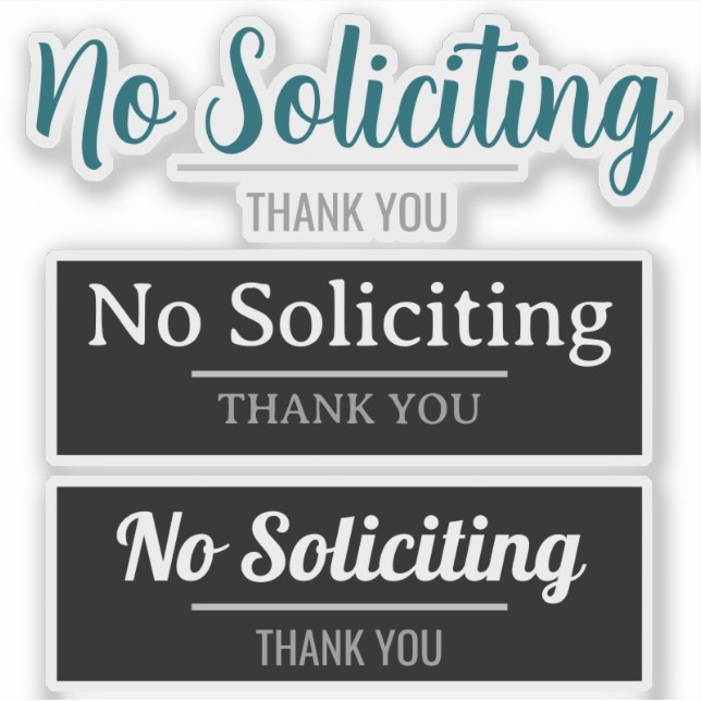 No Soliciting Front Door Sign (Front)