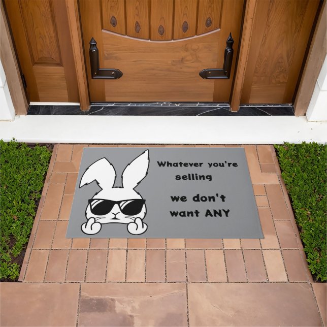 NO SOLICITING RABBIT DOORMAT (Outdoor)