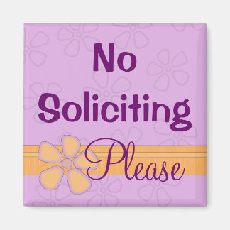 No soliciting sign front door magnet