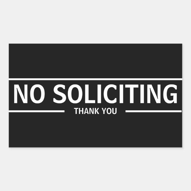 NO SOLICITING STICKER (Front)