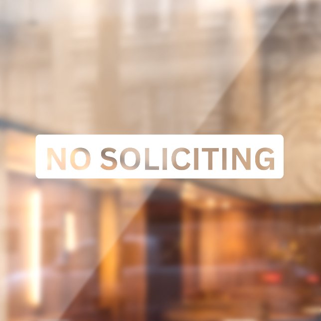 No Soliciting Storefront Decal (Sheet 2)