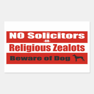 NO Solicitors Door/Window Sticker