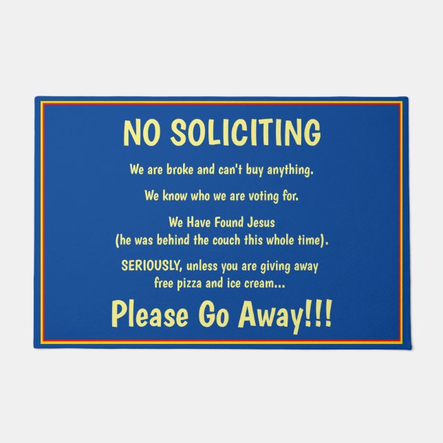 No Solicitors Doormat (Front)