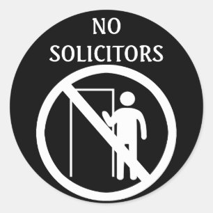 No Solicitors Stickers