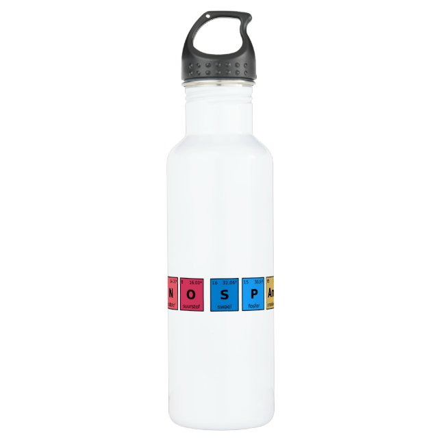 No Spam Periodic Table 710 Ml Water Bottle (Front)