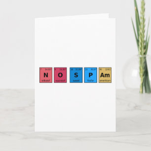 No Spam Periodic Table Card