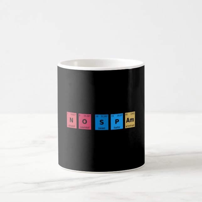 No Spam Periodic Table Coffee Mug (Center)