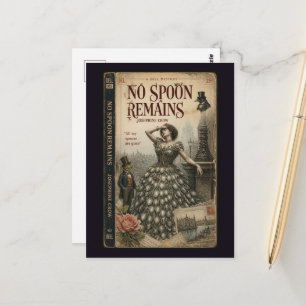 No Spoon Remains Faux Vintage Book Cover Postcard