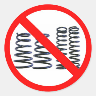 No Springs! Classic Round Sticker