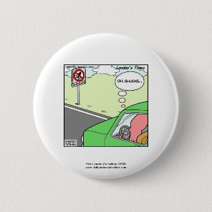 No Squid Zone Hilarious Cartoon Novelty Button