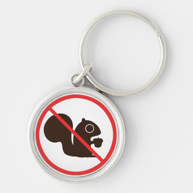 No Squirrels Keychain (Front)