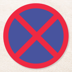 No Standing or Parking Sign   Round Coasters