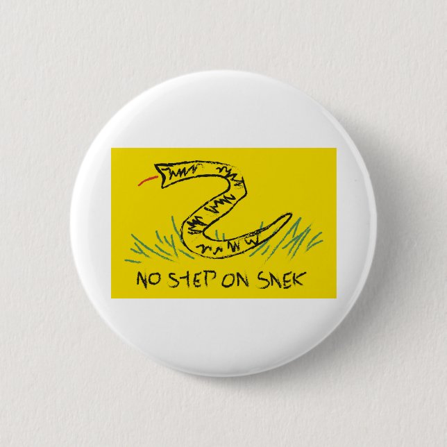 No Step on Snek Gadsden Flag 2 Inch Round Button (Front)