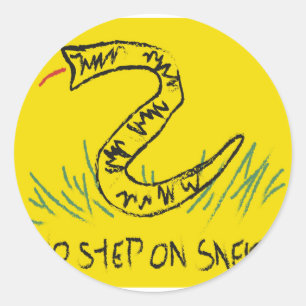 No Step On Snek Gadsden Flag Classic Round Sticker