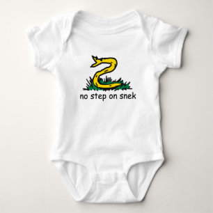No step on snek memes Gadsden parody SnekRight Baby Bodysuit