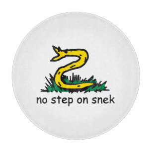 No step on snek memes Gadsden parody SnekRight Cutting Board
