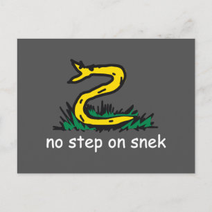 No step on snek memes Gadsden parody SnekRight Postcard