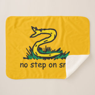 No step on snek memes Gadsden parody SnekRight Sherpa Blanket