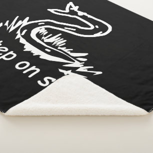 No step on snek memes Gadsden parody SnekRight Sherpa Blanket