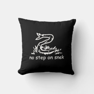 No step on snek memes Gadsden parody SnekRight Throw Pillow