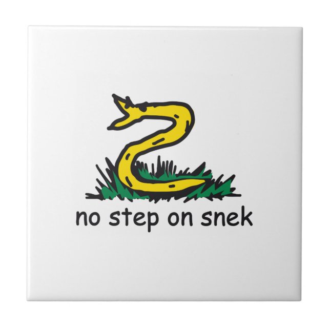 No step on snek memes Gadsden parody SnekRight Tile (Front)