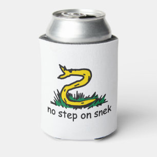 No step on snek memes Gadsden SnekRight yellow Can Cooler
