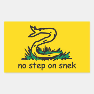 No step on snek memes Gadsden SnekRight yellow Sticker