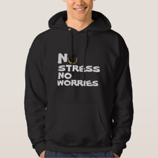 NO STREE NO WORRIES BLACK  AND WHITE HOODIE