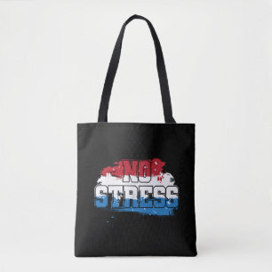 No Stress - Red White Blue Positive Mindset Tote Bag