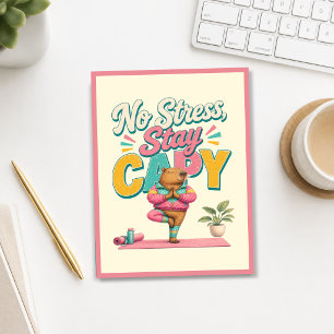No Stress Stay Capy! Yoga Chill Capybara Postcard