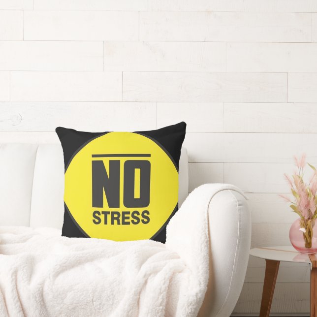 No Stress Throw Pillow (Couch)