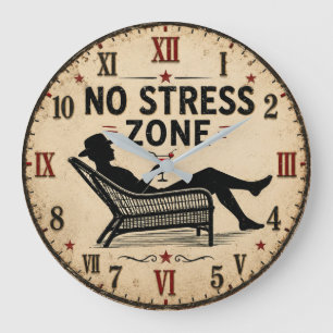 No Stress Zone  Large Clock