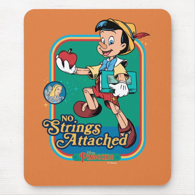 No Strings Attached Pinocchio Mouse Pad (Front)