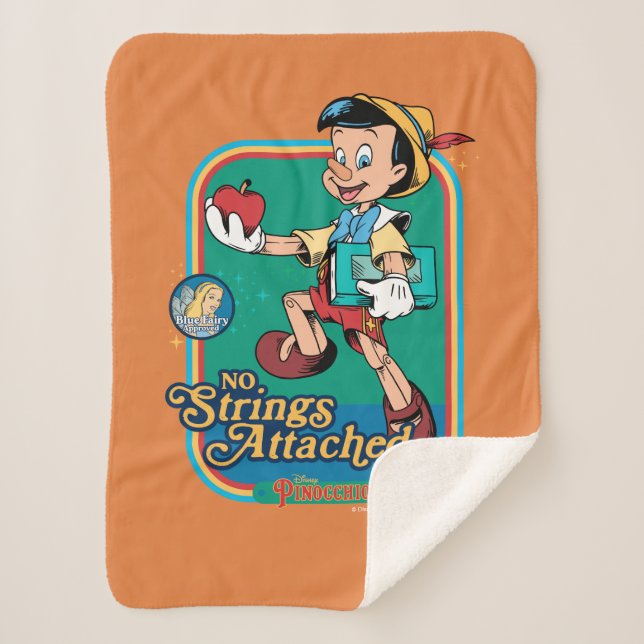 No Strings Attached Pinocchio Sherpa Blanket (Front)