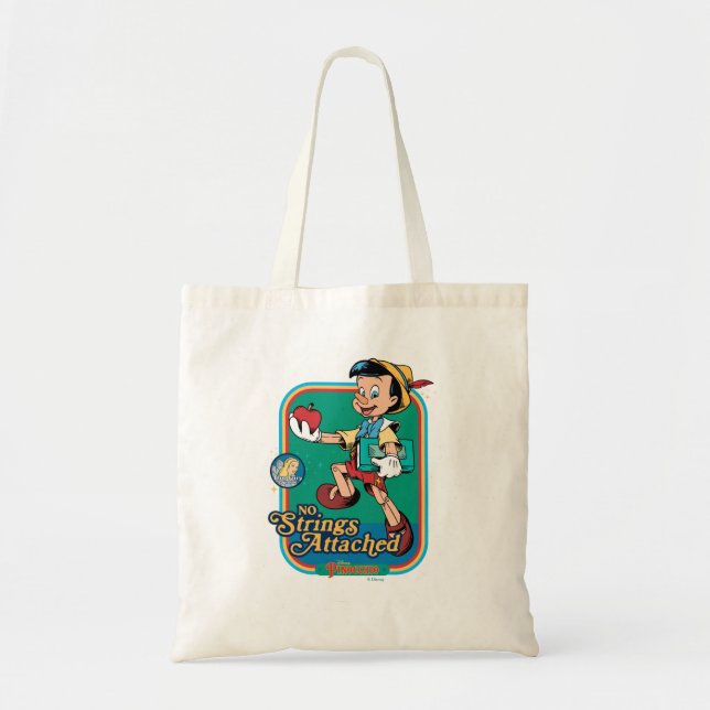 No Strings Attached Pinocchio Tote Bag (Front)